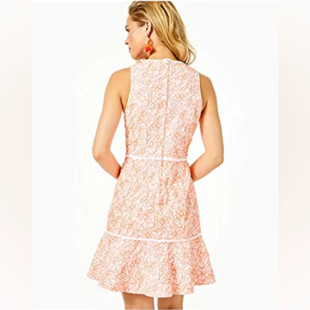 Lilly Pulitzer NWT Ellen Embroidered Dress 14 - Picture 2 of 7